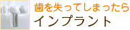 歯を失ってしまった：インプラント